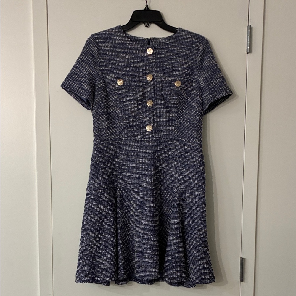 Tommy Hilfiger Navy Tweed Dress
